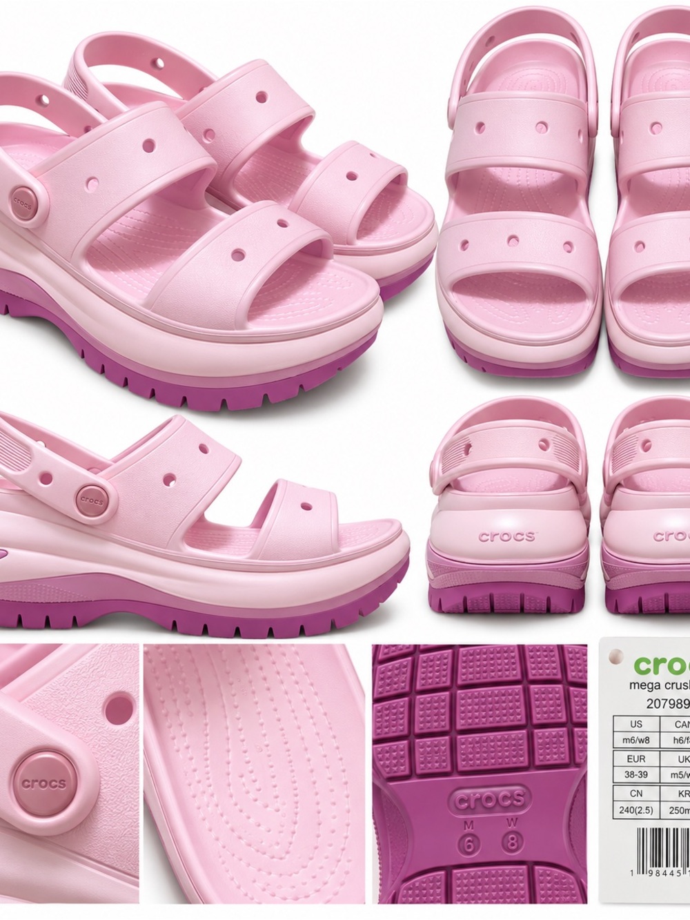 Crocs ' Mega Crush Platform Sandal - Pink
